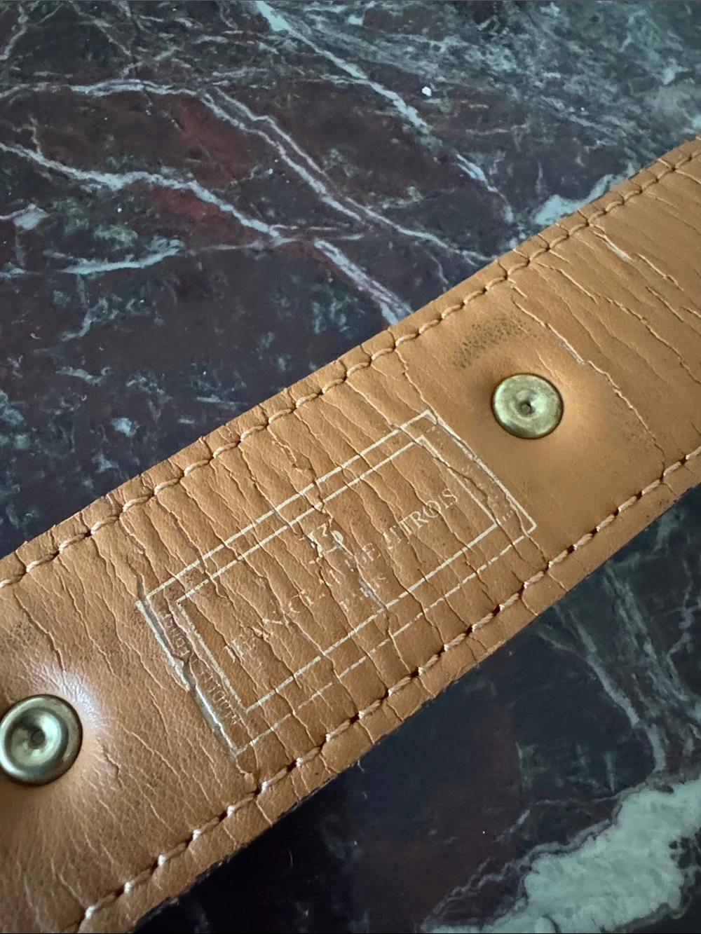 Jitrois Black Leather Studded Accent Belt